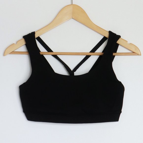 Black Cross Back Lululemon Bra - Picture 1 of 4